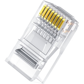 Конектори UGREEN Cat 6 RJ45 8P8C Ethernet (100 шт, прозорі)