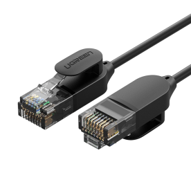 Патч-корд UGREEN NW122 Ethernet CAT 6A Pure Copper OD2.8, Black