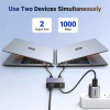 З'єднувач витої пари Ugreen NW301 Gigabit Ethernet Splitter 1 to 2, Grey