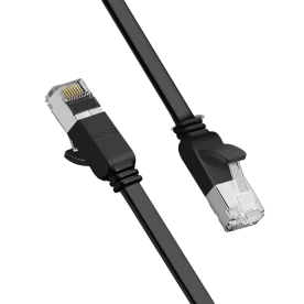 Патч-корд UGREEN NW101 Ethernet Flat Cable Cat 6 U/UTP Pure Copper, Black Патч-корд UGREEN NW101 Ethernet Flat Cable Cat 6 U/UTP Pure Copper, Black