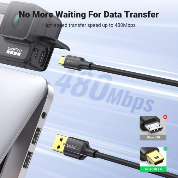 Кабель UGREEN USB 2.0 A to Mini-B 5-pin