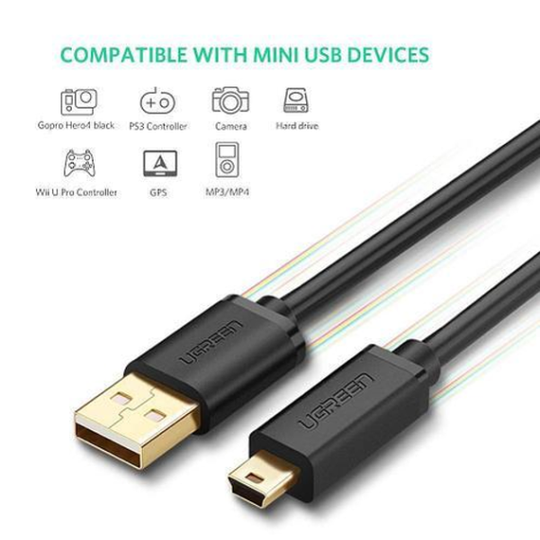 Кабель UGREEN USB 2.0 A to Mini-B 5-pin