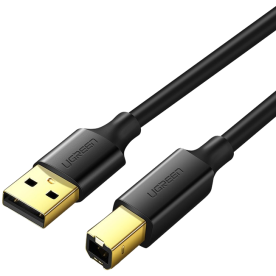 Кабель Ugreen US135 USB 2.0 AM to BM Print Cable Black