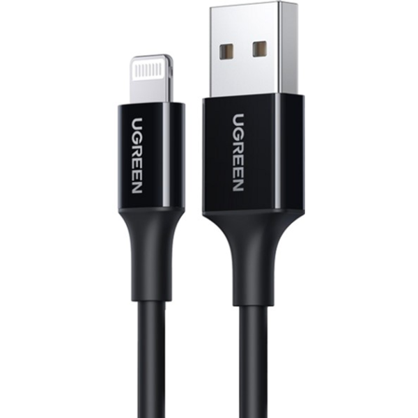 Кабель UGREEN US155 USB 2.0 Male to Lightning Male Cable Nickel Plating ABS Shell 2.4A 