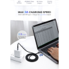 Кабель UGREEN US161 USB Type-C Male to USB Type-C 100W Male Cable Nickel Plating Aluminum Shell 3A 1.5m Gray 