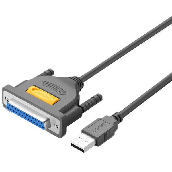 Кабель-адаптер Ugreen US167 USB to DB25 Parallel Printer Cable 2м Black