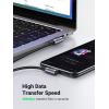 Кабель UGREEN US176 USB 2.0 90° to USB-C 90° QC3.0 3A 480Mbps Black