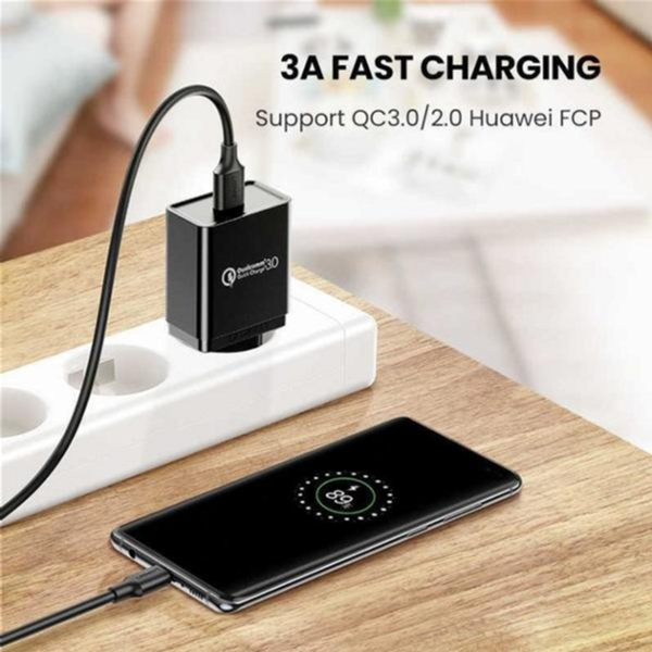 Кабель UGREEN US184 USB 3.0 A Male to Type C Male Cable Nickel Plating