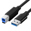 Кабель UGREEN US210 USB 3.0 AM to BM Print Cable (1м / 2м, Black)
