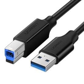Кабель UGREEN US210 USB 3.0 AM to BM Print Cable (1м / 2м, Black)