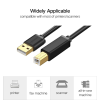 Кабель UGREEN US210 USB 3.0 AM to BM Print Cable (1м / 2м, Black)