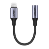 Перехідник UGREEN US211 Lightning M/F Round Cable Aluminum Shell 10cm (Black)