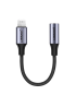 Перехідник UGREEN US211 Lightning M/F Round Cable Aluminum Shell 10cm (Black)