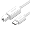 Кабель UGREEN US241 USB-C 2.0 to USB-B 2.0 Print Cable White (40560)