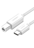 Кабель UGREEN US241 USB-C 2.0 to USB-B 2.0 Print Cable White (40560)