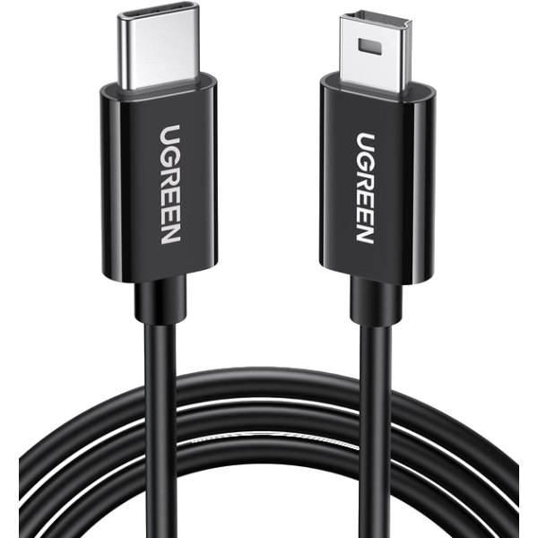 Кабель UGREEN US242 USB Type-C to Mini-USB 5-pin Male-Male 1 м Black