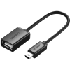 Адаптер-перехідник UGREEN US249 Mini USB-B 5Pin Male → USB 2.0 Female OTG, 10 см, чорний