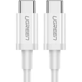 Кабель UGREEN US264 USB Type-C to USB Type-C 60Вт 3A White