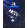 Кабель UGREEN US284 USB 2.0 to USB Type-C 90° QC3.0 Fast Charge Black