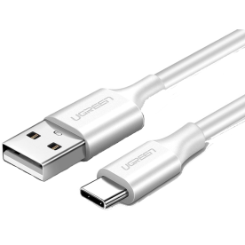 Кабель Ugreen US287 USB 2.0 to Type-C 3A White