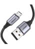 Кабель UGREEN US290 USB 2.0 to Micro-USB 2A Nickel Plated Aluminum Braid Black