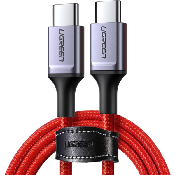 Кабель UGREEN US294 USB-C to USB-C 60W Fast Charging & Data 1м Red
