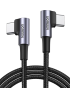 Кутовий кабель UGREEN US323 USB-C ↔ USB-C 60W PD з алюмінієвими конекторами