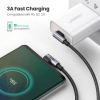 Кутовий кабель UGREEN US323 USB-C ↔ USB-C 60W PD з алюмінієвими конекторами