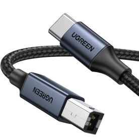 Кабель для принтера UGREEN US370 USB-C → USB-B 2.0 480Mbps, 1 м
