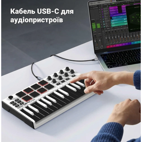 Кабель для принтера UGREEN US370 USB-C → USB-B 2.0 480Mbps, 1 м