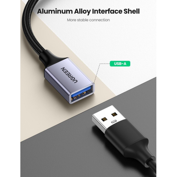 Кабель UGREEN US378 USB-C → USB 3.0 OTG Adapter Black