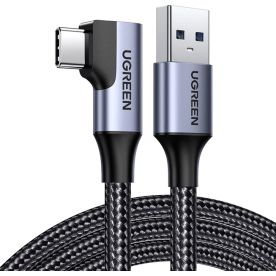 Кутовий кабель UGREEN US385 USB-A → USB-C 3.0, 1 м