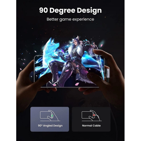 Кутовий кабель UGREEN US385 USB-A → USB-C 3.0, 1 м