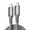 Кабель Ugreen US539 Type-C to Type-C 100W 5A 2М Silver Grey