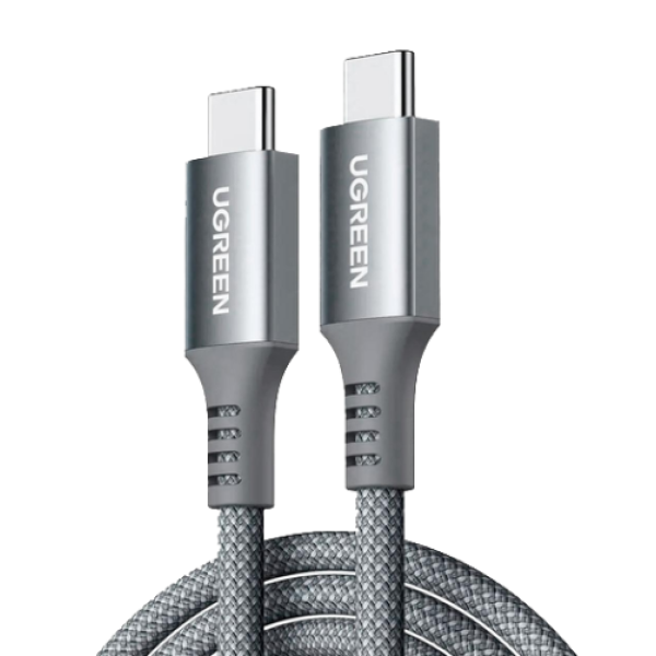 Кабель Ugreen US539 Type-C to Type-C 100W 5A 2М Silver Grey