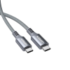 Кабель Ugreen US539 Type-C to Type-C 100W 5A 2М Silver Grey