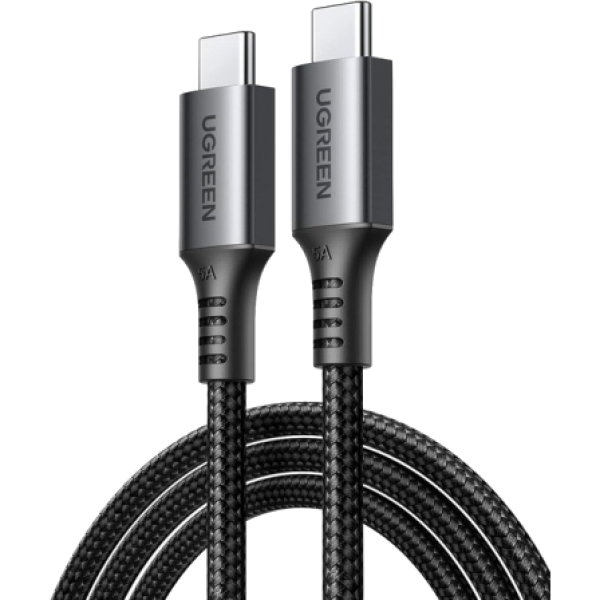 Кабель UGREEN C-C 100W Aluminum Case with Braided Cable, Black, US555
