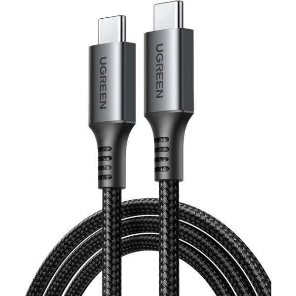Кабель UGREEN US567 USB-C to USB-C PD 60W Fast Charging 2м Black/Gray