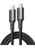 Кабель UGREEN US567 USB-C to USB-C PD 60W Fast Charging 2м Black/Gray