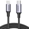 Кабель UGREEN US304 USB-C to Lightning M/M Cable Aluminum Shell Braided