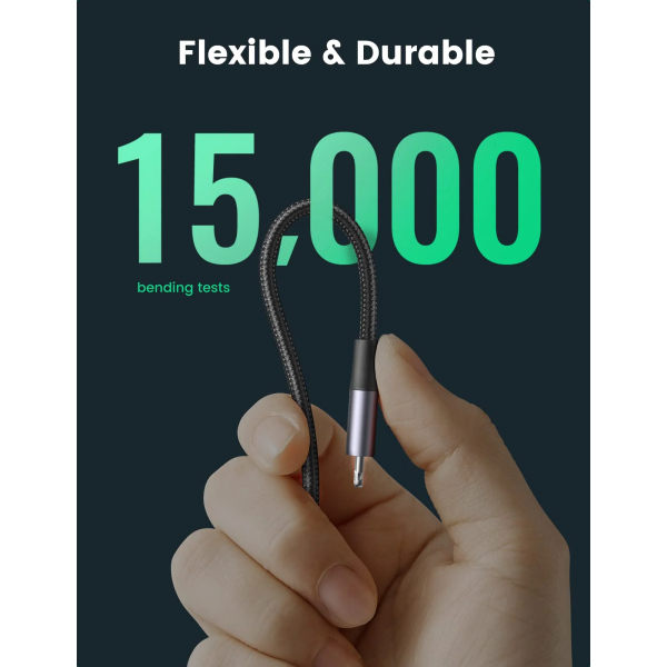 Кабель UGREEN US304 USB-C to Lightning M/M Cable Aluminum Shell Braided