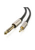 Аудіокабель UGREEN AV127 3.5mm to 6.35mm TRS Stereo Audio Cable 1m Gray