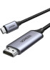 Кабель UGREEN MM142 USB-C to HDMI Male to Male Cable Aluminum Shell 1.5m (Gray Black)