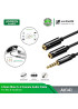 Кабель UGREEN AV141 3.5mm Male to 2x3.5mm Female Headset Splitter, 20cm, Black