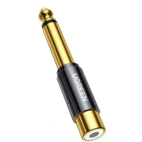 Перехідник UGREEN AV169 6.35mm Male to RCA Female Adapter, Black