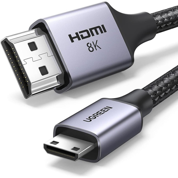 Кабель UGREEN HD163 Mini HDMI to HDMI 8K Cable, Black