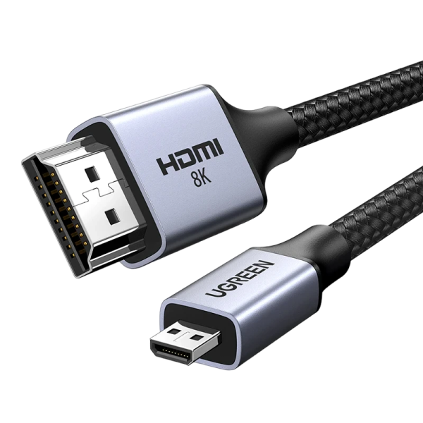 Кабель UGREEN HD164 Micro-HDMI Male to HDMI 2.1 Male 8K@60Hz, Black