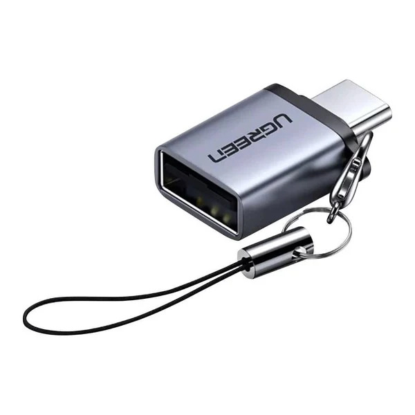 Адаптер UGREEN US270 Type-C to USB 3.0 A Adapter Cable with Lanyard, Space Gray