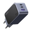 Мережевий зарядний пристрій UGREEN X553 Nexode S USB-A+2xUSB-C 65W GaN Fast Charger EU Space Gray