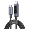 Кабель UGREEN L541 USB-C to USB-C 240W з розумним цифровим дисплеєм Fast Charging Cable, Space Gray